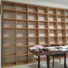 Estantería de madera de olmo viejo recién hecha estantería de varios niveles de pie estantería de pared completa almacenamiento estantes de almacenamiento armario de madera de olmo viejo