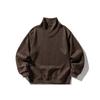 Novedad Primavera y Otoño 2025 Suéter de Punto con Cuello Alto para Hombre, Holgado y Versátil, Estilo Japonés, Color Sólido, Retro, Sudadera Pulóver para Parejas