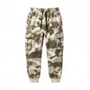 Pantalones de chándal de camuflaje para hombre, forrados de forro polar, estilo hip-hop moderno, corte holgado, para deportes, actividades al aire libre, ropa de trabajo, transfronterizos europeos y americanos, peso pesado, en stock