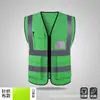 Colete de Segurança Refletivo para Trânsito e Obras, Roupa de Trabalho Respirável para Limpeza Urbana, Multibolsos com Logotipo Impresso