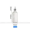 5ml~100ml Botella Gotero Esmerilada Botella de Vidrio Vacía Botella Dispensadora Cosmética Botella Lista para Usar de Vidrio Esmerilado para Aceites Esenciales Venta al por Mayor