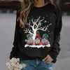 Sudadera con Estampado Navideño para Mujer_S Sudaderas Otoño Manga Larga_Yy
