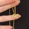 Nuevo Collar de Mariposa Hielo Hielo para Mujer Destello Explosivo Panal Todo Fósforo Tienda Dorada Mismo Cadena de Escamas de Dragón Tridimensional Mujer