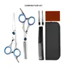 Set de Tijeras de Peluquería Transfronterizas, Tijeras de Corte de Pelo, Tijeras Rectas y Entresacadoras para Recortar el Pelo, Tijeras Entresacadoras para Cortar Flequillos Uno Mismo