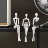 Adornos Abstractos Creativos de Figura Sentada de Lujo Ligero para Gabinete de TV Estantería Arte Decoraciones para el Hogar