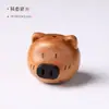 Madeira de Pessegueiro Criativa Redonda Porco Gordo Artesanato DIY Acessório Pulseira Contas Espaçadoras Fio Pingente Acessório Criativo Atacado