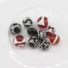 Cuentas redondas de ágata dzi rojo y negro del Tíbet, pulsera DIY de ágata roja, cuentas redondas de ágata, cuentas sueltas, accesorios dzi de tres ojos