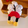 Diadema de Mickey con Flores y Lunares Lindo Scrunchie de Peluche para Moño Elástico de Princesa