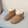Botas de Nieve para Niñas Invierno Más Terciopelo Engrosado Botas Tipo Martin para Niñas Estilo Princesa Botas Infantiles Suela Suave Zapatos de Algodón para Niños