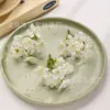 Cabeza de Flor Simulada Flor Estrella Azul de 9 Puntas Hecha a Mano DIY Cabeza de Flor Pequeña Decoración para Caja de Flores Tocados de Novia Accesorios para el Cabello
