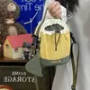 Bolsa leve para garrafa de água ao ar livre, fecho de cordão unissex, bolsa de ombro único, viagem casual, caminhada, bolsa transversal, porta-celular com blocos de cor