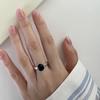 Anillo liso al por mayor en vivo anillo de flor crema nicho para mujer retro de alta gama accesorios de lujo ligero anillo ajustable de apertura