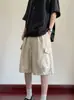 Bermuda de Trabalho Masculina Verão 2026 Estilo Fino Calça de Cinco Pontos Estilo Americano Marca Tendência Bolso Grande Casual Solta Bermuda Esportiva