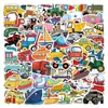 110 Piezas de Pegatinas de Dibujos Animados con Graffiti de Coches y Vehículos de Juguete, Pegatinas para Maleta, Taza de Agua y Patinete al por Mayor