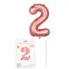 Globo de Número de Película de Aluminio de 16 pulgadas Deluxe Empaque Individual Paquete de Cartón Globo de Papel de Aluminio Decoración para Fiesta de Cumpleaños Arreglo Venta al por Mayor