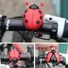 Timbre de bicicleta con forma de cuerno, diseño de dibujos animados, con forma de mariquita de siete estrellas, accesorios para bicicletas, equipo para cochecito de bebé, timbre para niños.