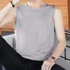 Chaleco de seda de hielo para hombre, camiseta fina de verano de secado rápido, sin mangas, para uso exterior, chaleco deportivo, top informal de fitness para hombre