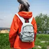 Mochila exterior de dos tonos con bloques de color para mujer, mini bolsa de senderismo y viaje ligera, mochila casual