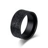 Anillo de acero de titanio con nudo eterno, estilo nórdico popular transfronterizo, árbol de la vida, pájaro volador, personalidad retro, joyería de mano europea y americana.