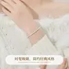 [Mimi] Pulseira de Prata 999.9 Fosca Torcida Moebius Gato Sorridente Sólida de Prata Esterlina Puxa-Empurra para Tornozelo