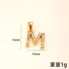 Pingente Único Cruzamento de Fronteiras Novo Joia de Aço Inoxidável Cravejada de Diamantes Colar com 26 Letras Fashionable High-End Acessórios de Joias DIY