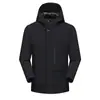 Cortavientos forrados de polar hechos a medida, ropa de trabajo de otoño e invierno con logotipos impresos, prendas de abrigo impermeables y resistentes al frío, y uniformes de trabajo unisex hechos a medida.
