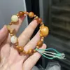 Contas de Balde de Sândalo Pulseira DIY Masculina e Feminina Brincos Literários Anel Corrente de Lótus Acessórios Ruyi Pulseira de Contas de Rosário de Sândalo Verde Contas de Buda