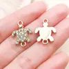 30 Tipos de Colgantes con Temática Oceánica y Pedrería: Ballena, Cangrejo, Tortuga, Estrella de Mar, Perla, Cola de Pez Colgantes de Aleación Accesorios para Joyería DIY