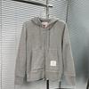Sudadera con Capucha y Cordón de Manga Larga de Marca de Moda con Cinta de Rayas Rojas, Blancas y Azules en la Espalda para Hombre, Temporada de Otoño e Invierno, Venta Directa de Fábrica