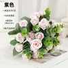 Ramo de Flores Artificiales, Flores Falsas, Flores Artificiales para Decoración de Escenas, Flores Pequeñas de Rosa, Flores Artificiales, Ramo de Flores Falsas, Flores Artificiales Terminadas