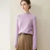 Suéter de cashmere puro 2026 novo inverno feminino gola alta básica malha pulôver, amigável à pele e adequado para sobreposição