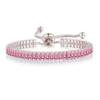 Pulseira Transfronteiriça de Micro-Zircônia Retangular Nicho Elegante Versátil Ajustável Puxar Fabricante de Pulseira de Microzircônia