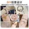 Pingente de Dupla Abóbada em Ouro 18K Acessórios DIY de Cristal para Pulseiras e Colares com Pingente de Zircônia Gota Pequena