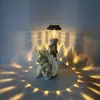 Superventas Transfronterizo Ángel Sentado Bajo una Farola Estatua de Jardín Adorno de Patio con Energía Solar al Aire Libre Decoración de Luz Nocturna