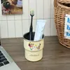 Copo de Escova de Dentes Desenho Animado Fofo Caseiro para Uso Doméstico, Aço Inoxidável, Resistente a Mofo, Antibacteriano, Conjunto de Escova de Dentes de Viagem para Casal