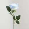 Flor de rosa artificial individual, decoración para sala de estar del hogar, arreglo de boda, paisajismo de cascada de rosas, accesorio para fotografía