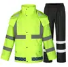 Conjunto de Capa de Chuva e Calça de Chuva Proteção Completa à Prova d'Água Proteção do Trabalho Motocicleta Entrega Condução Refletivo Dividido Capa de Chuva Atacado