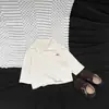 Camisa Polo de Outono com Temperamento Estilo Coreano para Crianças Pequenas Roupas de Bebê Gola Estilosa Bordado Manga Longa Camada Interna Versátil Camisa Base