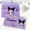 Sacos de lixo autoadesivos Sanrio com designs de Cinnamoroll e Kuromi, sacos de armazenamento adesivos de mesa portáteis fofos e espessados
