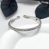 Pulsera de plata de ley s925 Tailandia Chiang Mai hecha a mano pulsera para mujer Tótem Auspicioso moda Abierta retro desgastada joyería para hombre