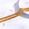 Ouro Areia Vietnamita Cor Duradoura Corrente Dourada Grande Colar Rabo de Cavalo Casal Masculino e Feminino Corrente para Suéter Corrente Grossa Ouro Areia