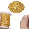 Cadena de eslabones de cruz de hierro recubierta de cobre, cadena de cuentas con clip de compresión fina, pulsera, accesorios de joyería, cadena, accesorios para joyería hecha a mano DIY
