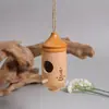 En Stock Casa de Pájaros de Madera Decoración Exterior Comedero para Colibríes Estilo Colgante Nido de Pájaros Pastoral Casa de Madera Casa de Pájaros DIY Adorno Colgante