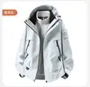 Chaqueta Morada Súper Elegante para Mujer 2026 para Otoño e Invierno, 3 en 1 con Capa Interior Desmontable, Adecuada para Viajes y Senderismo