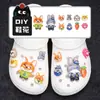 Acessórios para Sapato Croc Fofos Nick e Judy de Zootopia Decoração DIY Charms para Sapato Infantil Venda por Atacado