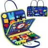 Tablero de Actividades Educativo de Fieltro para Niños Juguete de Aprendizaje de Educación Temprana para Vestir Tablero de Aprendizaje de Fieltro
