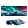 Mouse Pad Aurora da Islândia Personalizado Especial FPS Luminoso para Mesa RGB E-Sports Jogo Tamanho Grande Tapete de Computador