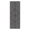 Alfombrilla de Yoga Antideslizante Absorbente de Sudor de Caucho Natural PU de Segunda Generación Mejorada, Alfombrilla Deportiva de Fitness, Procesamiento de Letras