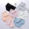 Calcinha Feminina de Algodão Urbano com Borda Larga Peixe Koi Cintura Média Shorts Sexy Simples Vermelho Vivo Calcinha Triângulo Feminina Comércio Exterior
