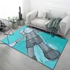 Tapete de Marca Tendência Kaws Sala de Estar Mesa de Centro Criativo Quarto Cabeceira Piso Inteiro Fofo Porta Veludo de Cristal Grande Tapete de Chão